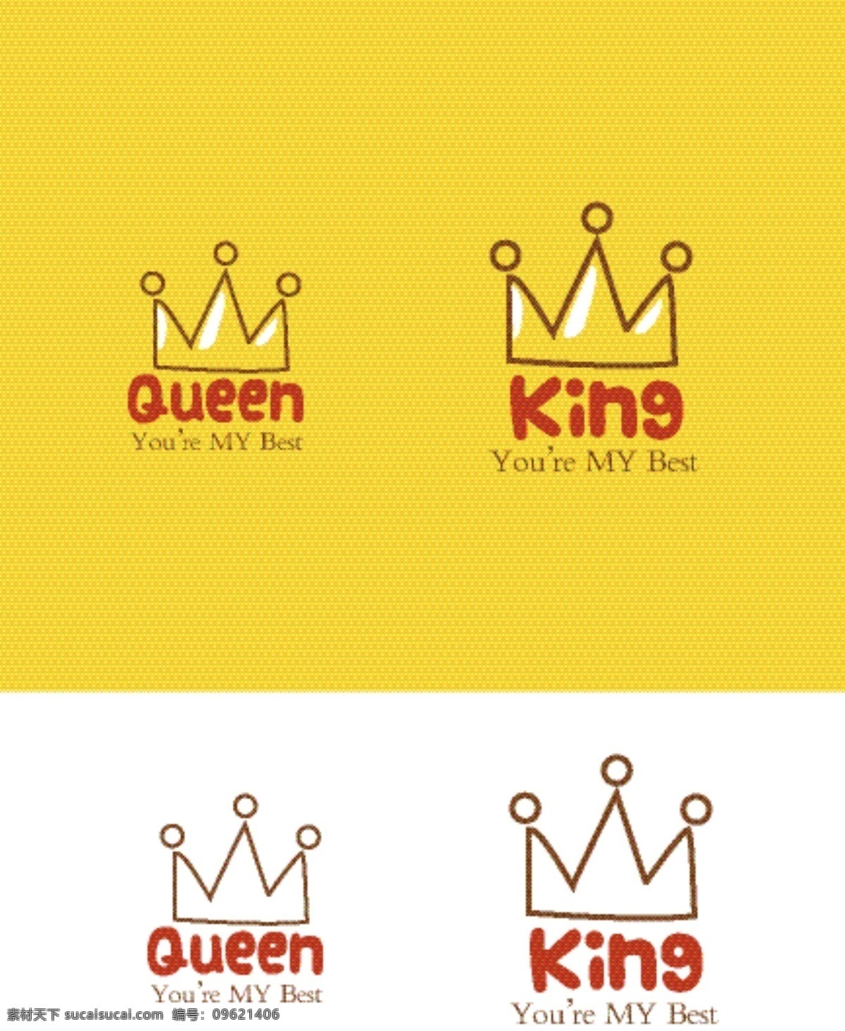 国王 情侣图案 王后 queen king 情侣 手绘 矢量 图标 皇冠 皇冠图标 标志图标 其他图标