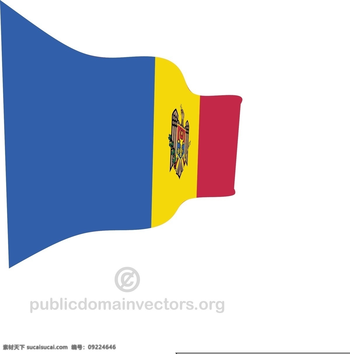 波浪形 摩尔多瓦 国旗 波浪 国家 民族 旗帜 土地 摩尔多瓦共和国 挥舞着 矢量图 文化艺术