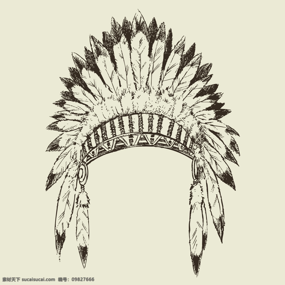 印第安 部落 领袖 帽子 矢量 印度 主要的帽子 羽毛的帽子 头巾 向量的帽子