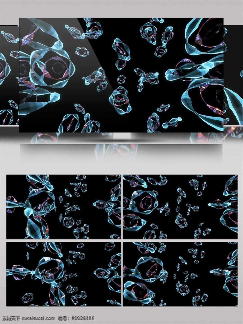 蓝色 梦幻 气泡 高清 视频 电脑屏幕保护 激光 视觉享受 手机壁纸