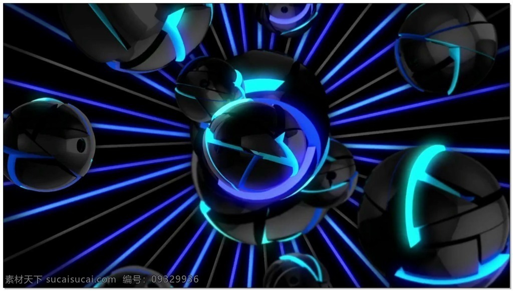 蓝色 线条 动态 视频 光芒 科幻 视频素材 动态视频素材