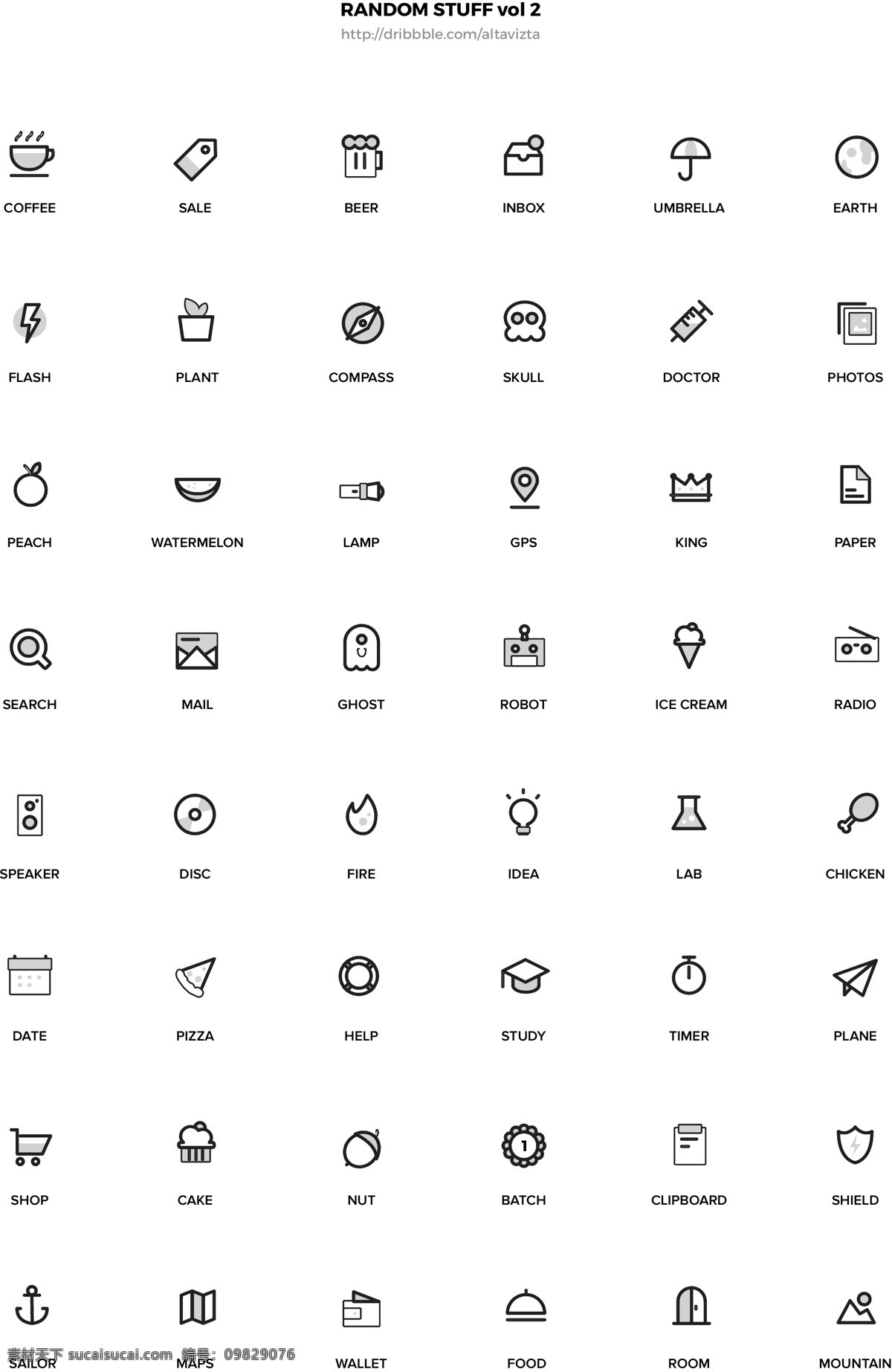 random 日常 生活 矢量 线 稿 图标 杯子 灯泡 飞机 鸡腿 苹果 伞 针 矢量图