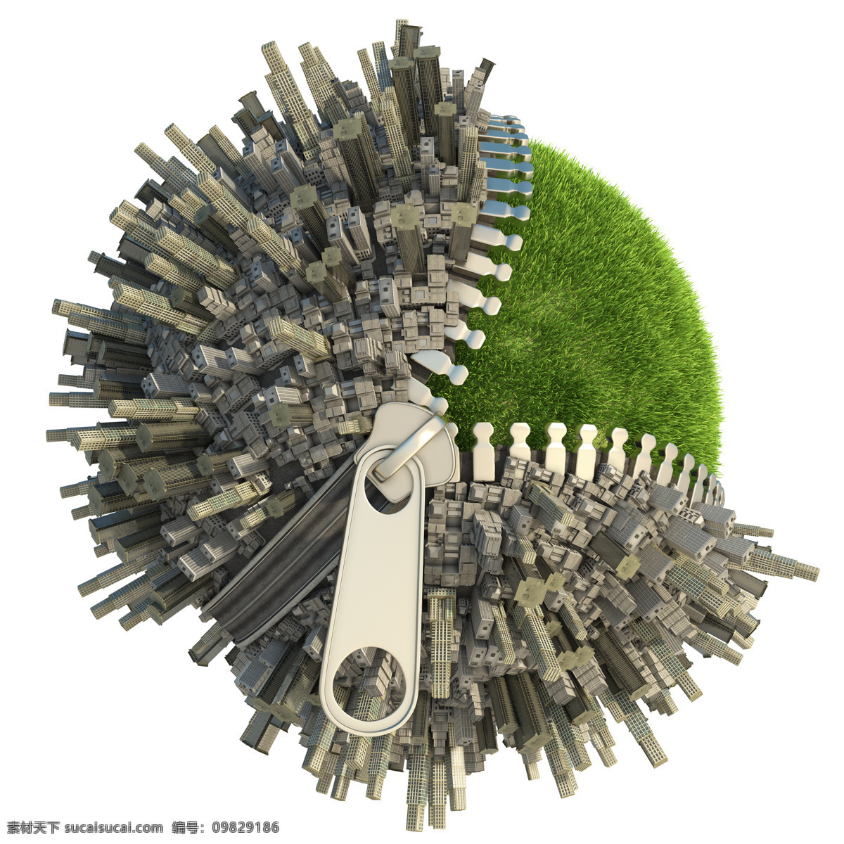 草地 城市 创意地球素材 大楼 地球环保图片 高楼 拉链 创意 地球 设计素材 模板下载 绿色地球 绿色 楼群 绿色环保 环保 低 碳 psd源文件