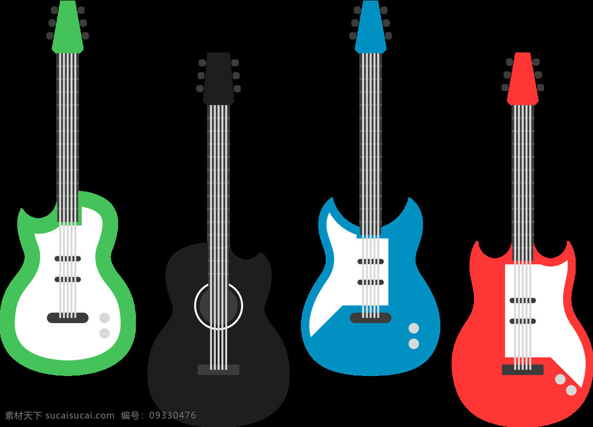 扁平 彩色 吉他 插图 免 抠 透明 图 层 摇滚乐器 摇滚海报素材 电吉他海报 电吉他广告 木吉他 声学吉他 时尚乐器海报 电吉他 设计素材 低音吉他 贝斯