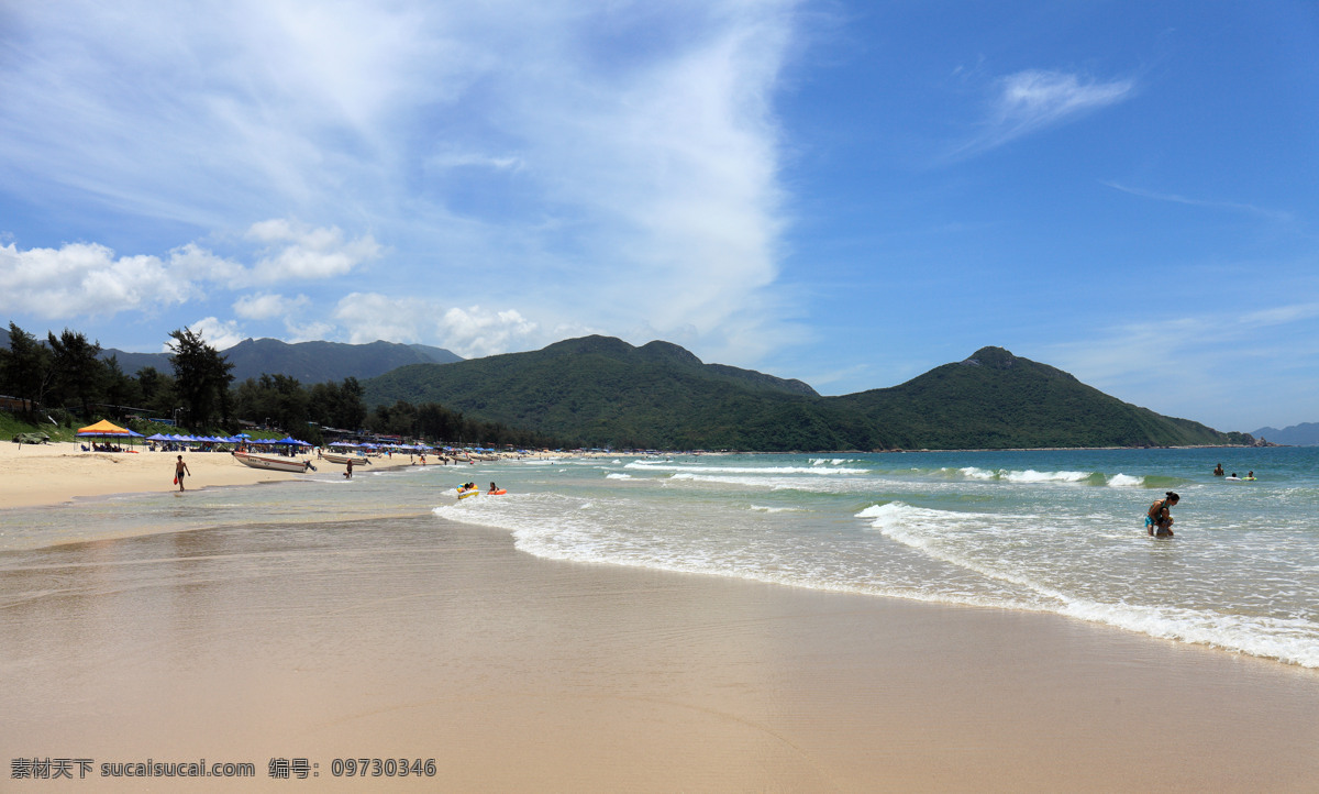 深圳西冲海滩 深圳 西冲 大鹏半岛 西涌 海滩 沙滩 旅游 景区 景点 大海 海水 游泳 蔚蓝 海浪 游人 旅游摄影 国内旅游
