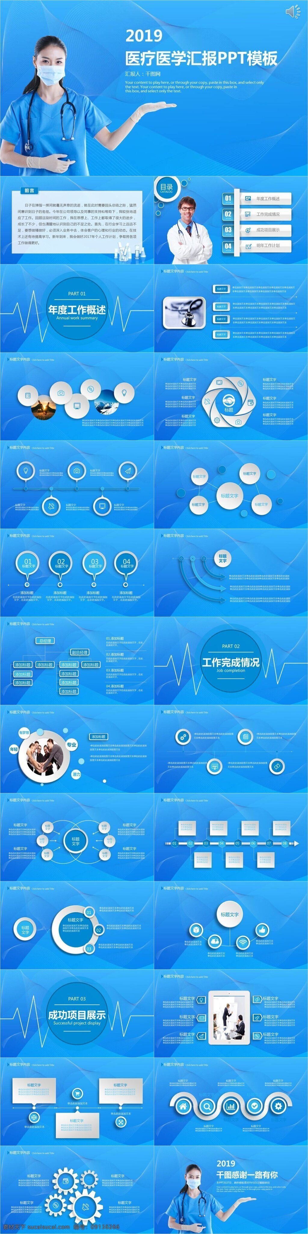 蓝色 医疗 医学 项目 汇报 模板 ppt模板 总结ppt 商务 总结 汇报ppt 年终 报告ppt 通用ppt 简约