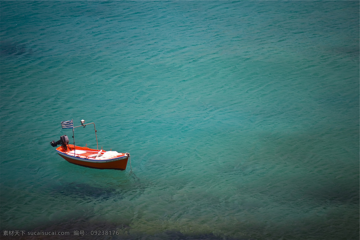 清澈 海水 中 小船 水中 清水 风景摄影 自然景观 自然风景