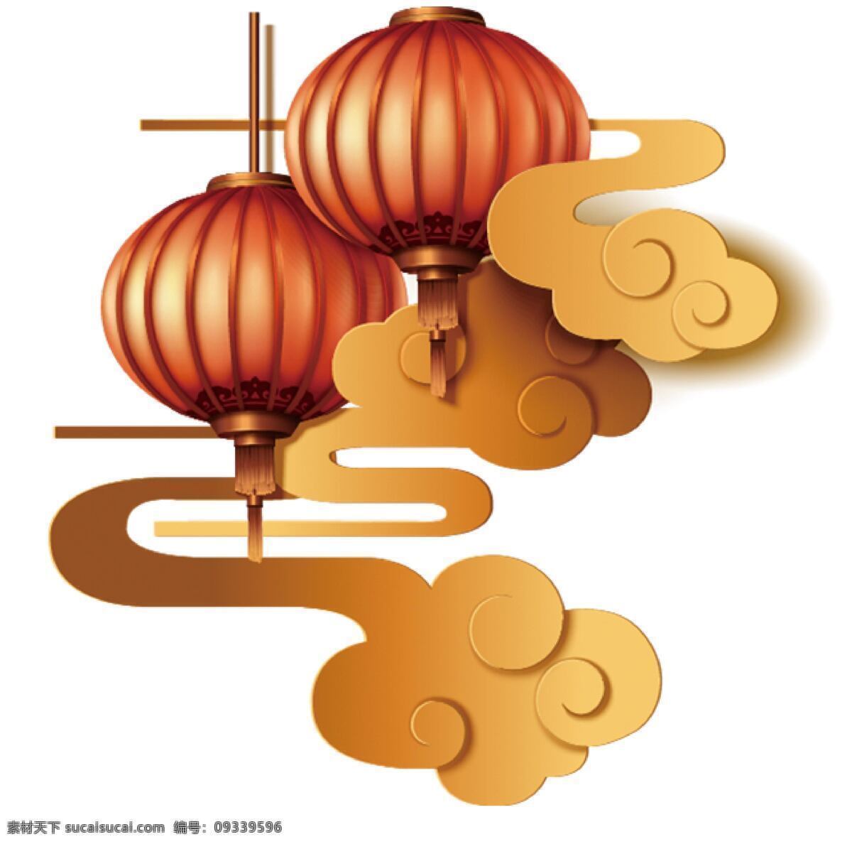 灯笼与云 灯笼 云 春节 吉祥 福气 文化艺术 节日庆祝