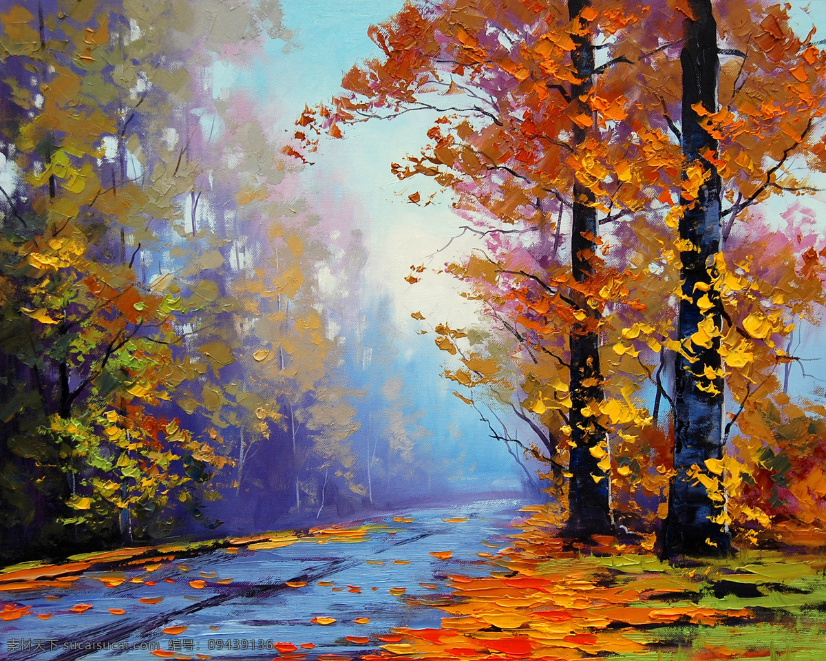 道路 风景 风景画 挂画 绘画 绘画书法 景色 马路 油画 深秋 叶 落 设计素材 模板下载 深秋叶落 油画风景 艺术 油画艺术 秋天 秋季 深秋树木 秋天景色 油画深秋 西方油画 欧美油画 油画作品 文化艺术 家居装饰素材