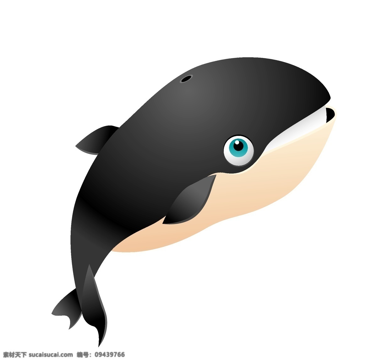 矢量 黑 鲸鱼 动物 模板 素材图片 卡通 矢量动物 卡通动物