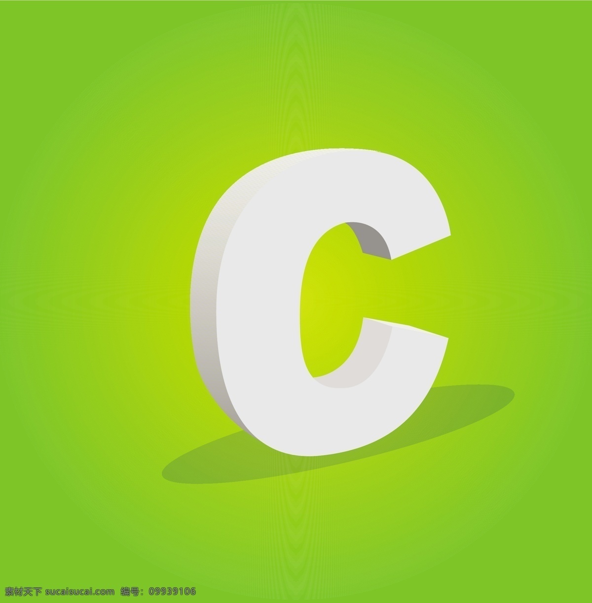 三维 矢量 字母 c 文本 矢量图 其他矢量图