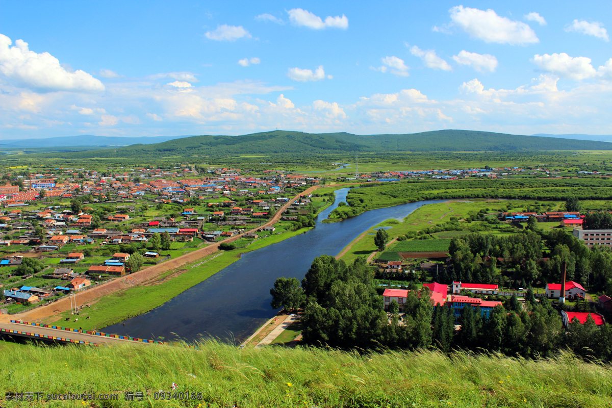 乡村 田园风光 背景 河流 天空 白云 田园 自然风光 风景 景区 休闲 旅游 风景图片