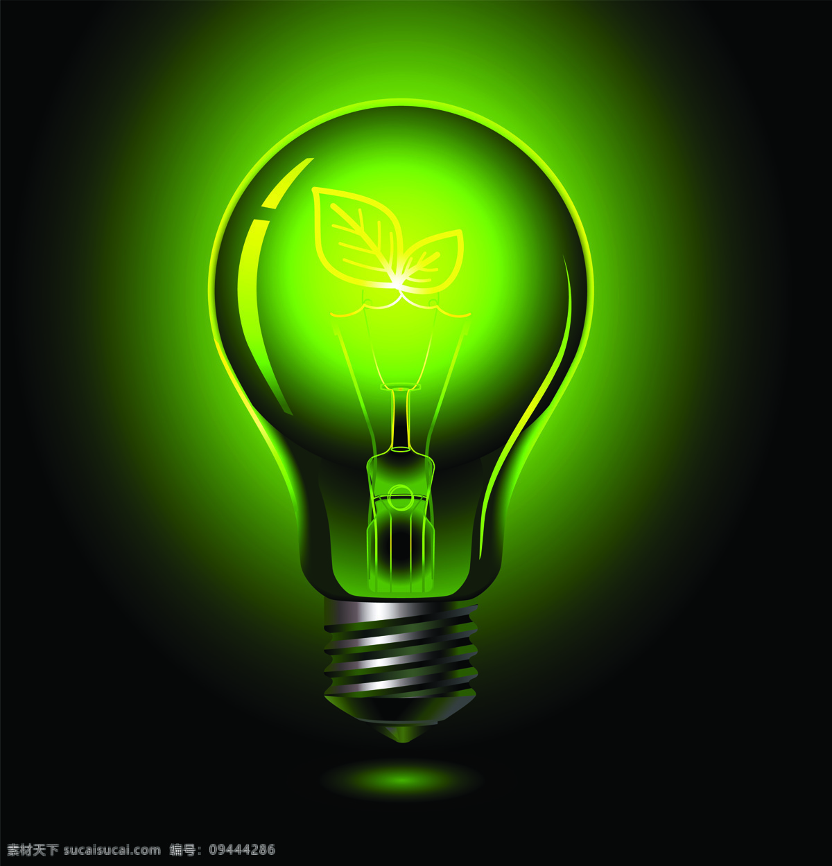 能源概念 电灯泡 绿色电灯泡 绿色能源 环保能源 生态能源 洁净能源 可再生资源 能源环保 生活用品 生活百科 黑色
