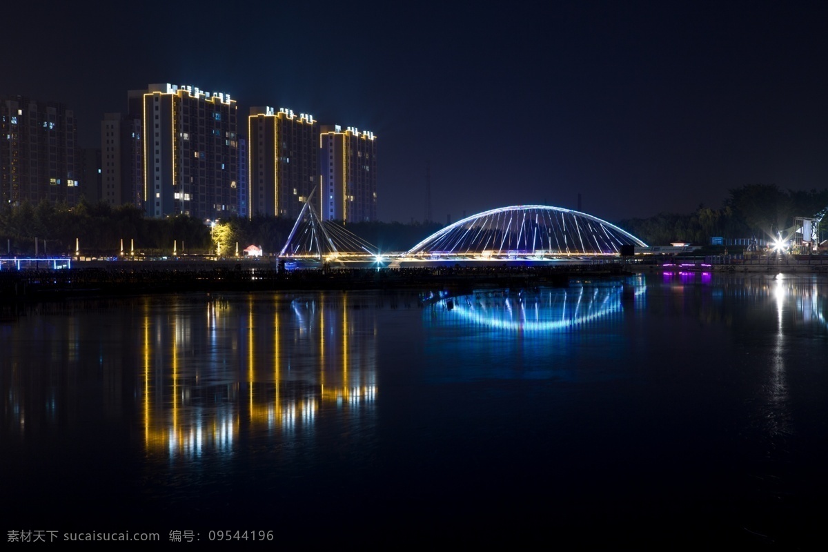 城市夜景 湖面 水面 倒影 灯光 自然景观 自然风景 黑色