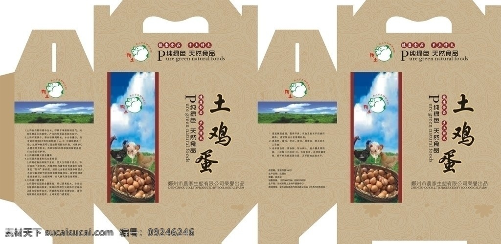 土 鸡蛋 食品包装 盒子 包装设计 矢量