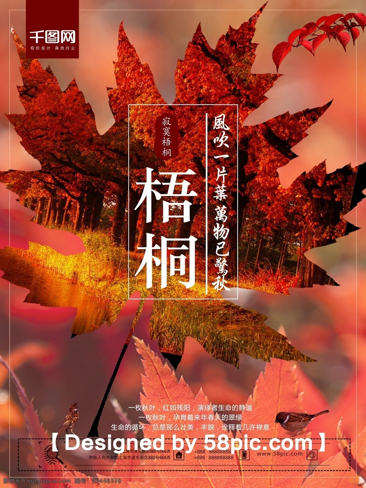 简约 大气 红色 梧桐 旅游 推广 海报 简约大气 psd素材 红色梧桐 旅游海报 枫叶素材 秋冬旅行推荐 广告设计模版 旅行社推广