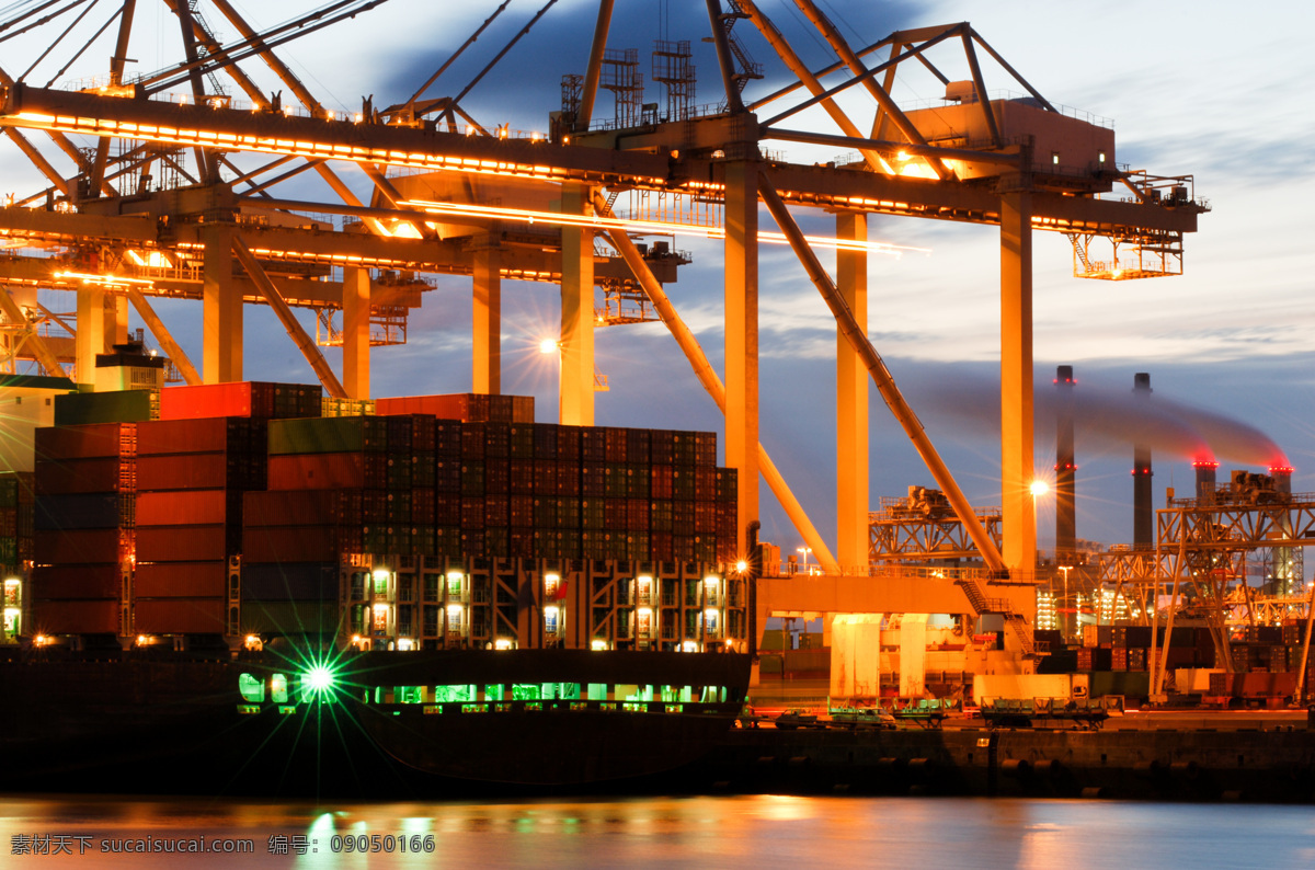 海运港口 海上货运 集装箱 轮船 海运 现代 运输 工业生产 现代科技