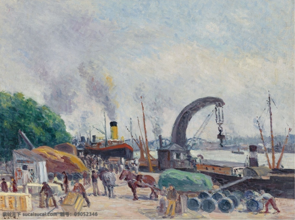1925 大师 画家 风景画 静物 油画 建筑 装饰画 bercy of quay the luce maximilien 人物 高清 西方 国外 现代 家居装饰素材