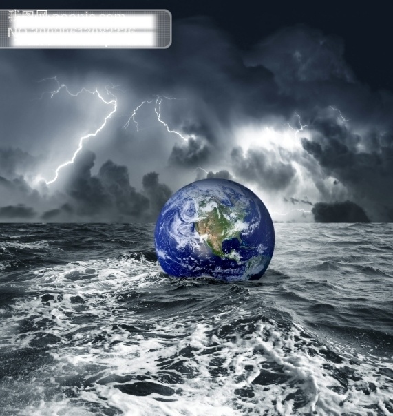 大海 雷电 中 地球 摄影图 图片库