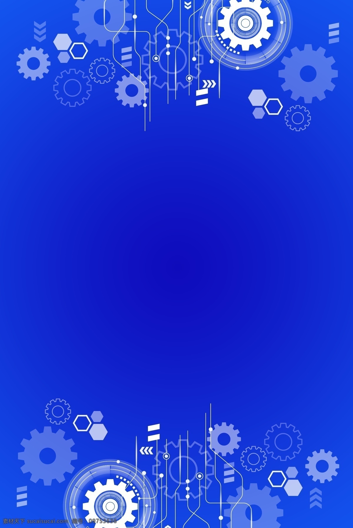 蓝色 商务 科技 机械 齿轮 广告 背景 工业 线条 海报背景