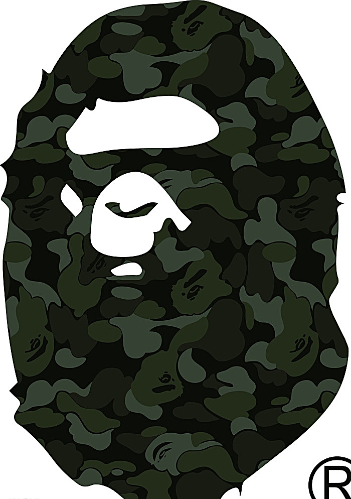 安逸 猿 bape 安逸猿 矢量 矢量图制作 个性化设计 图案 丝印 彩印 彩印图案 丝印图案 t恤 t恤图案 黑色