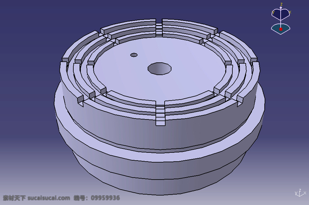 塑料模具 风扇 电机 盖 模具 塑料 3d模型素材 电器模型