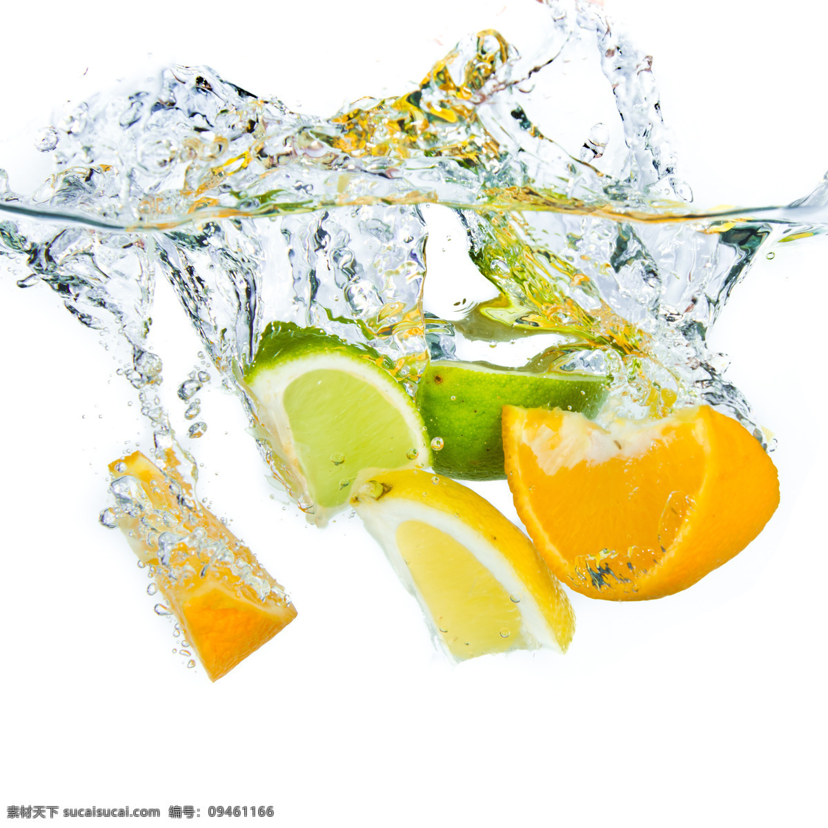 掉 入 水中 柠檬 橙子 水里 水果 水花喷溅 动感水花 飞溅的水花 新鲜水果 果实 蔬菜图片 餐饮美食