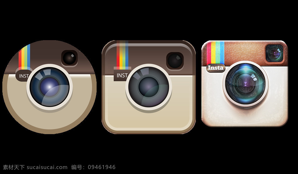 instagram 标志 免 抠 透明 图标 矢量图 logo图标