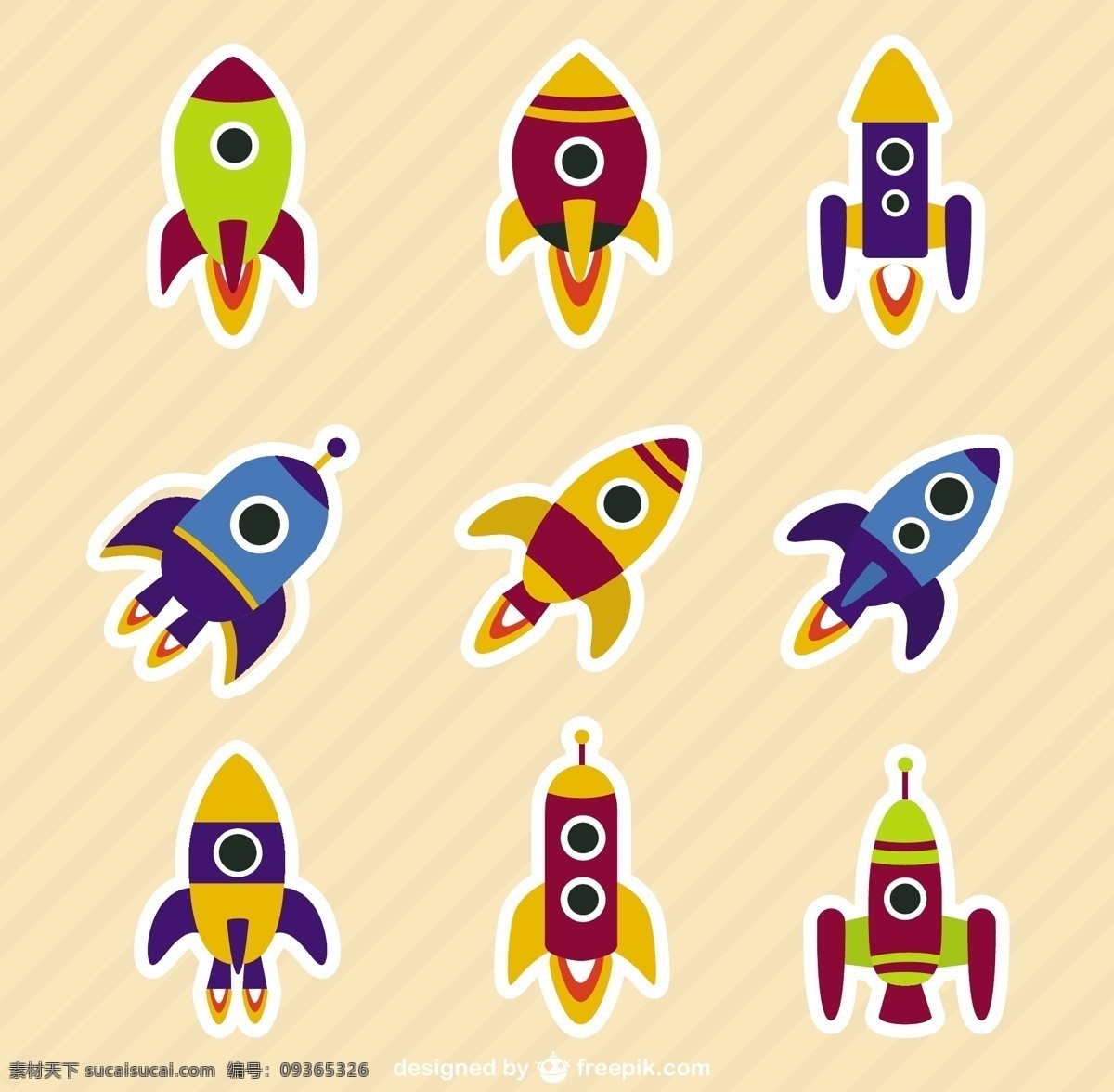 卡通 风格 火箭 收藏 商务 贴纸 空间 船舶 成功 玩具 宇航员 启动 概念 发射 太空船 起飞 黄色