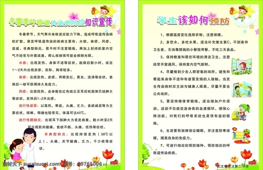 小学 医务室 制度 医务室制度 春季感冒预防 传染病防控 呼吸道疾病 知识宣传