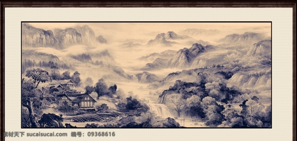 国画山水 国画 水墨画 山水画 高清国画 背景画 中堂画 山水风景 风景画 山水 文化艺术 绘画书法