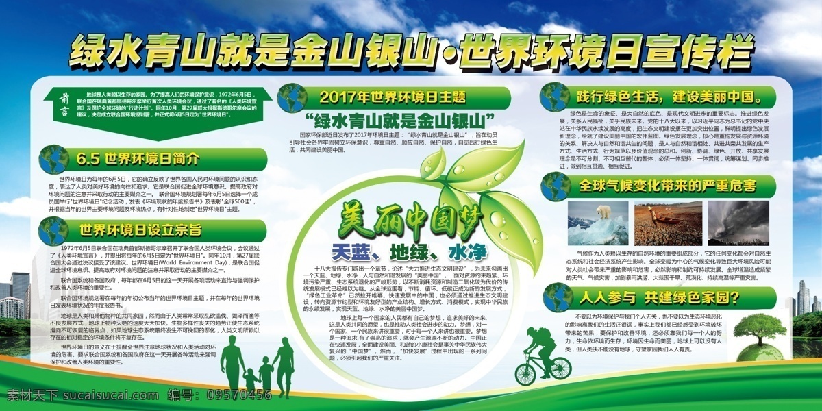 世界环境日 展板 海报 宣传栏 环境日 绿色 环保 博湖黄精 世界 环境保护 日