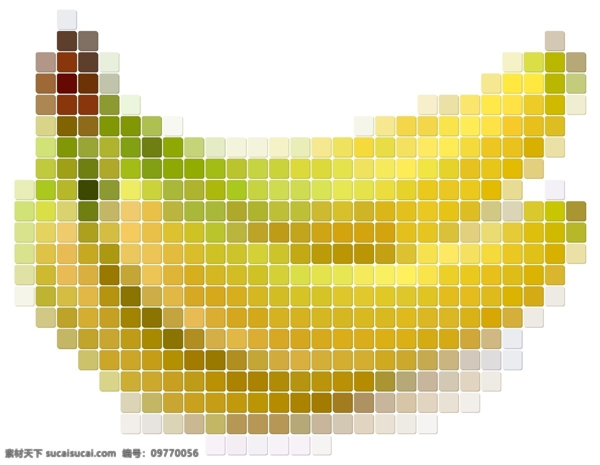 抽象 方块 格子 几何 生物世界 水果 图形 香蕉 形状 马塞克 矢量 模板下载 马塞克香蕉 马塞克水果 圆点 矢量图 日常生活