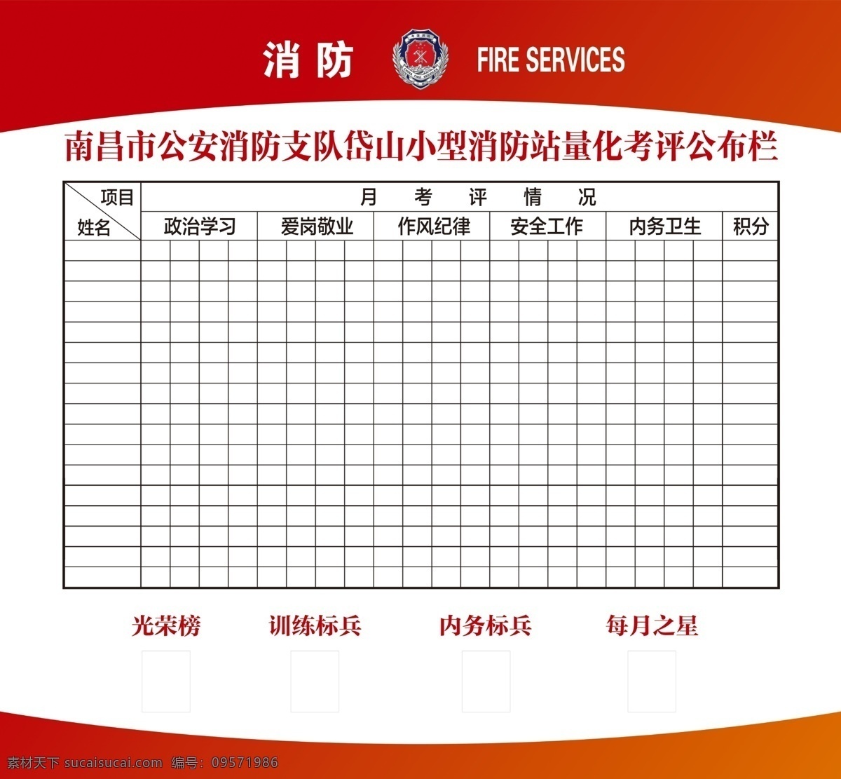量化公告栏 消防公告 消防表格 公布栏 消防制度