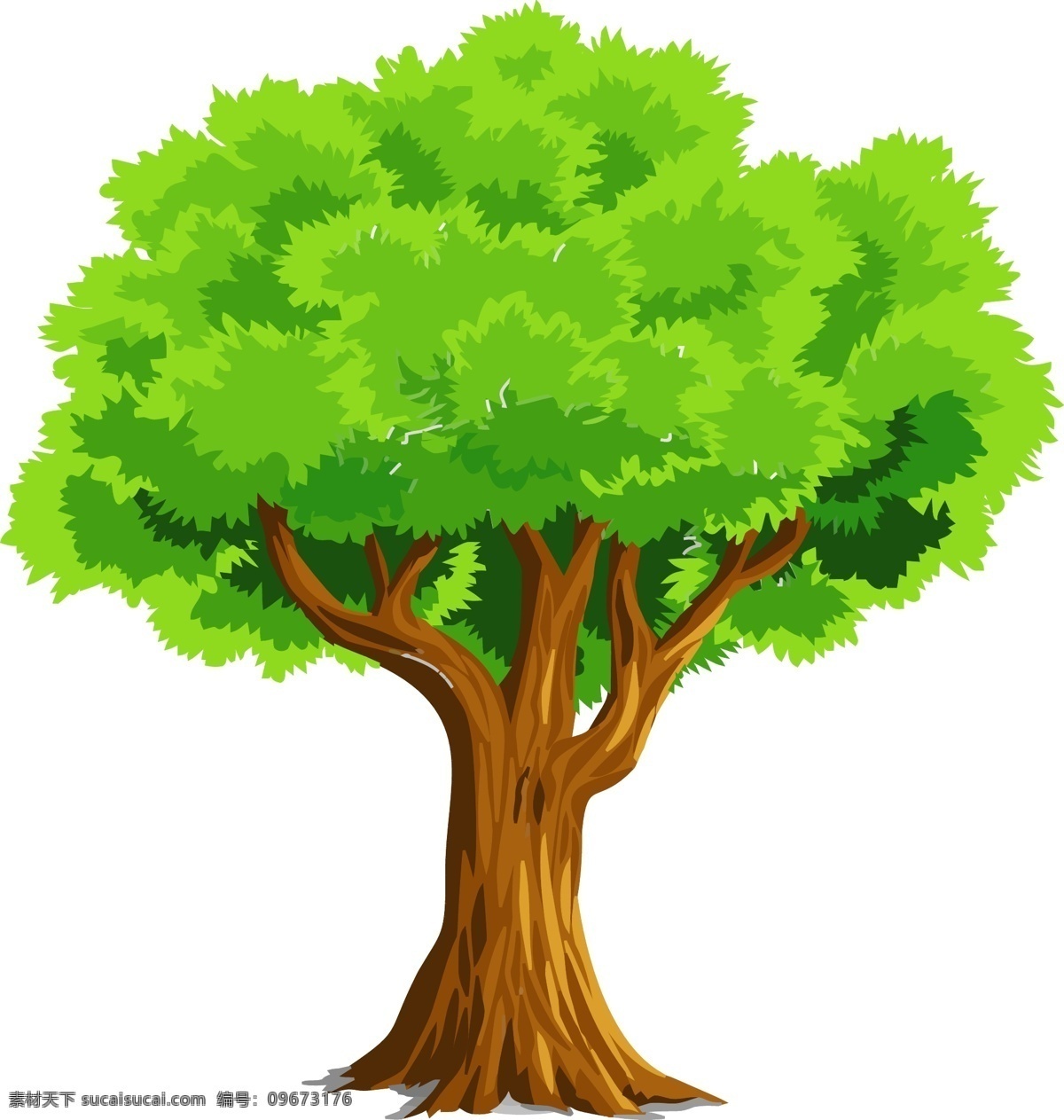 矢量绿色大树 矢量 绿色 大树 绘画 插图 标志图标 其他图标