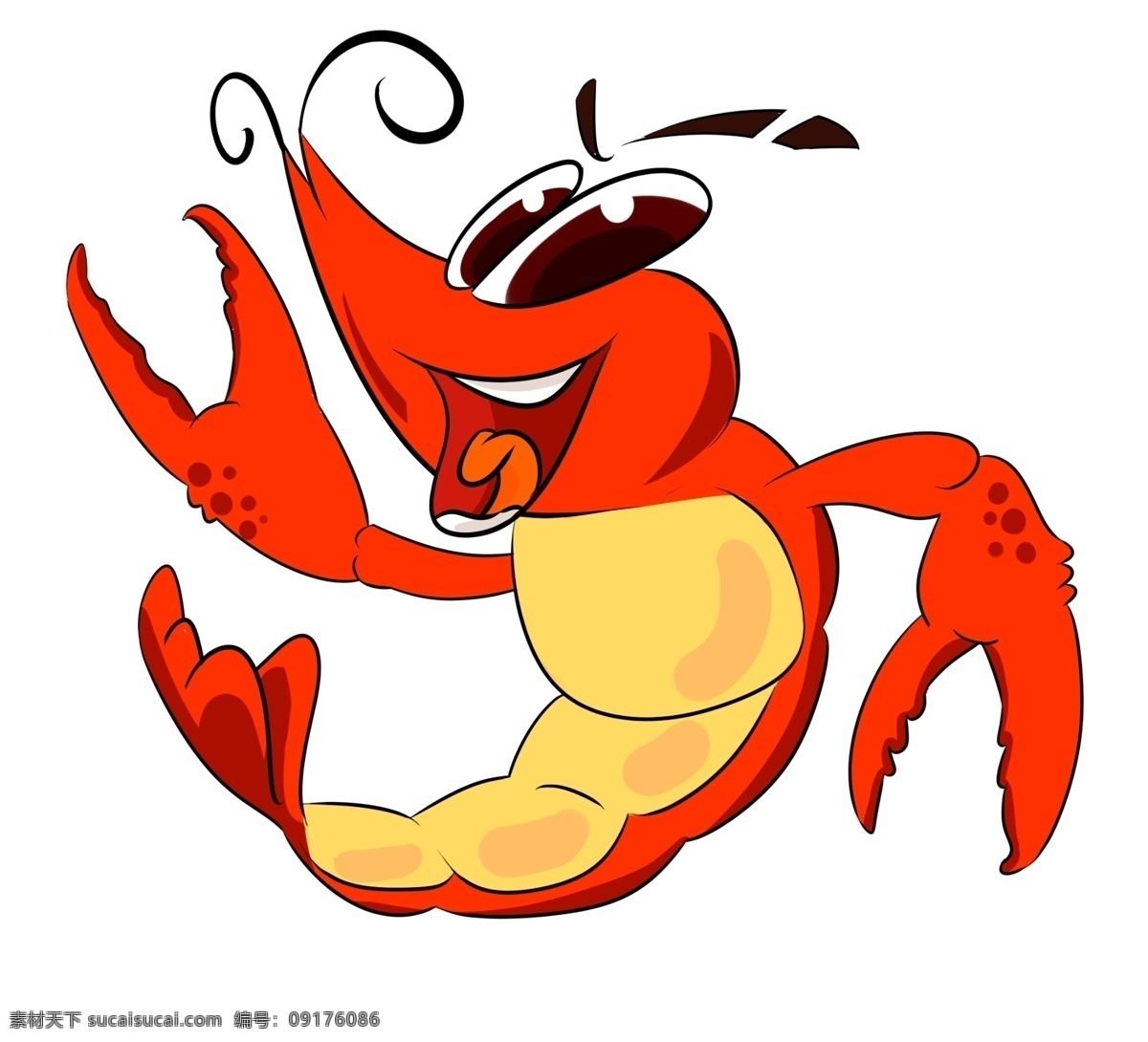 红色 龙虾 装饰 插画 红色的龙虾 创意龙虾 漂亮的龙虾 可爱的龙虾 跳舞的龙虾 龙虾装饰 龙虾插画