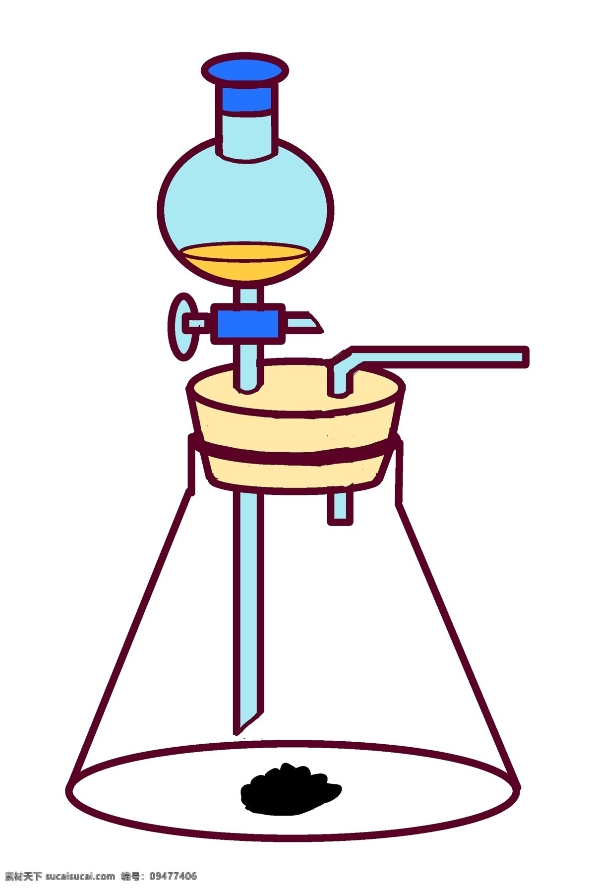 化学实验 烧瓶 插画 化学的烧瓶 卡通插画 化学插画 化学仪器 化学试剂 化学试管 实验的仪器