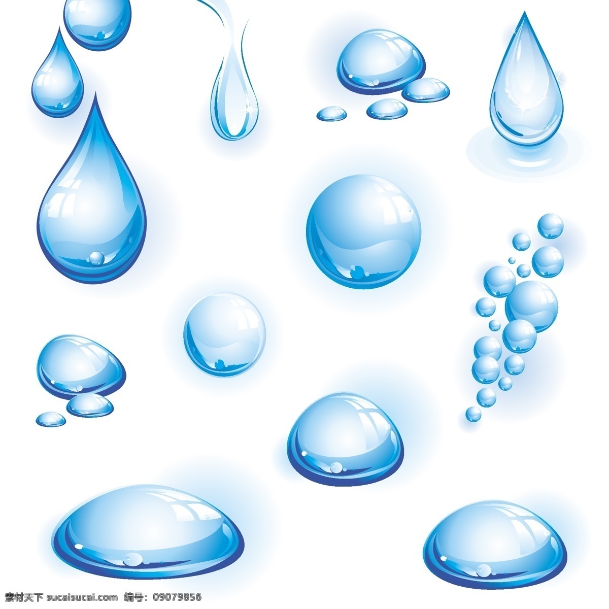 水滴矢量素材 水滴 矢量素材 矢量水滴素材 水滴矢量 矢量 蓝色水滴 飞溅水滴 大自然 水珠