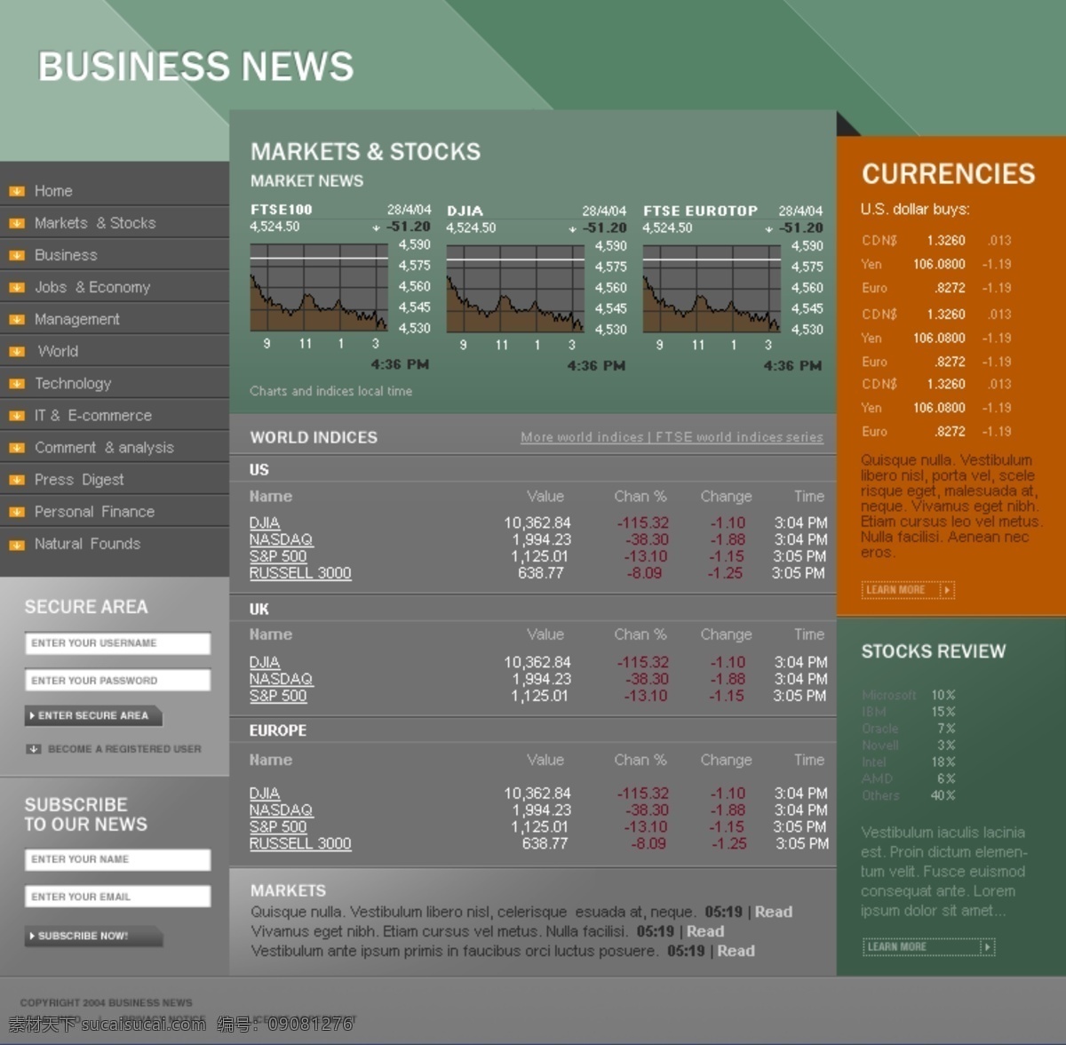 股票财经类网站模板素材图片下载-素材编号09081276-素材天下图库