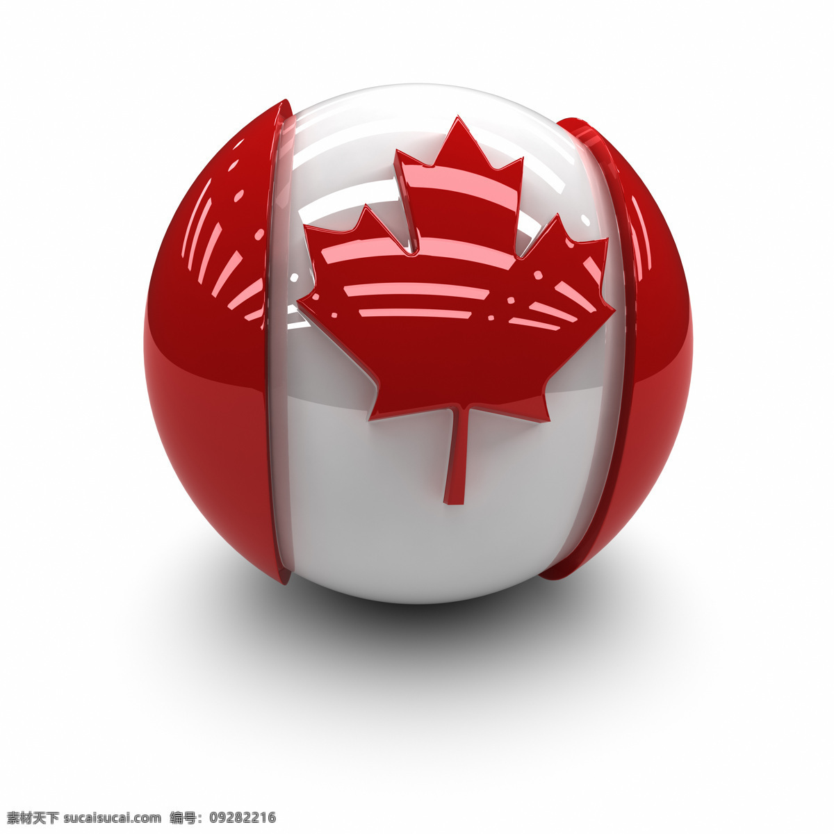 加拿大国旗 3d球体国旗 质感 国旗 各国国旗 旗帜 国旗图标 3d设计