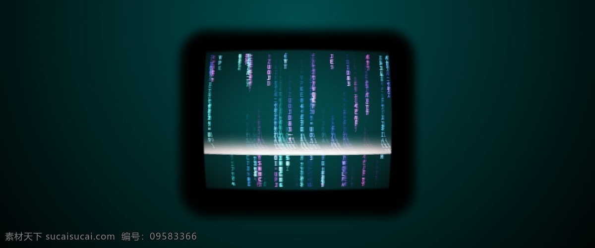 另类 科技 代码 banner 背景 商务 电视框 暗青色 纯色渐变
