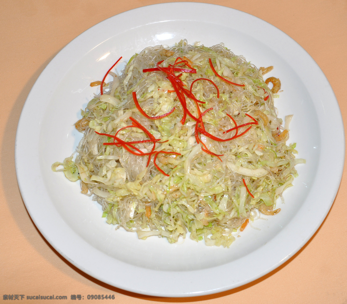 椰菜炒粉丝 美食摄影 传统菜 家常菜 菜 餐饮美食 炒粉丝 椰菜 传统美食
