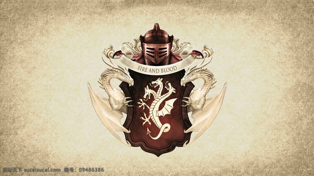 插画 动漫动画 徽章 龙 欧洲 权利 游戏 家族 设计素材 模板下载 权利的游戏 骑士盔甲 插画集