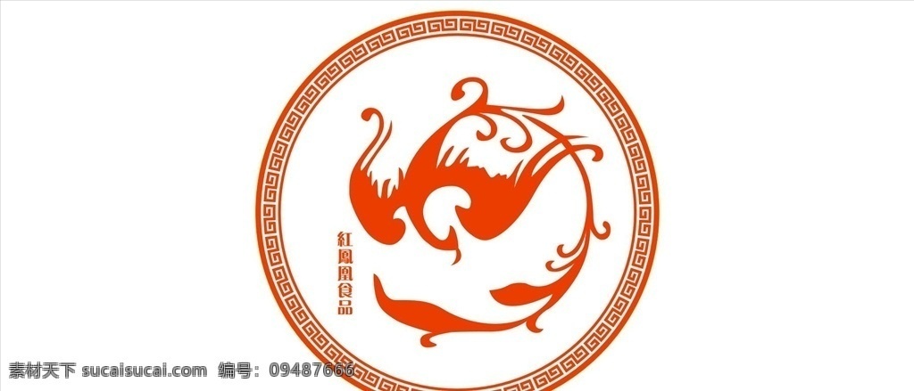 红 凤凰 凤爪 logo 红凤凰 中国风 标识 胸牌 胸章 名片 包装 logo设计