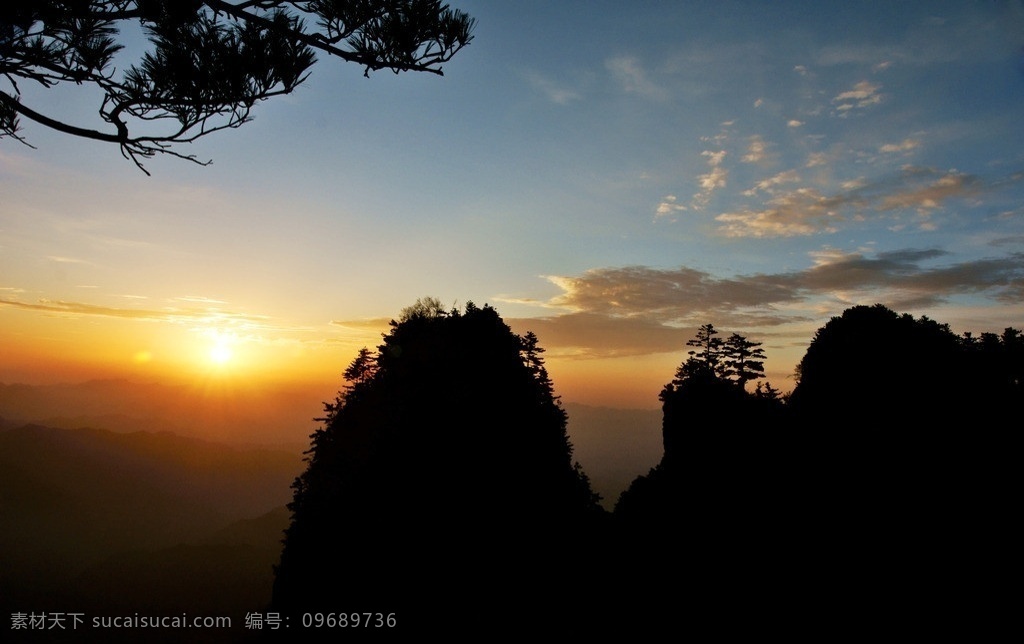 天竺山 风景 青山 天空 日出 山峰 云海 自然风景 旅游摄影
