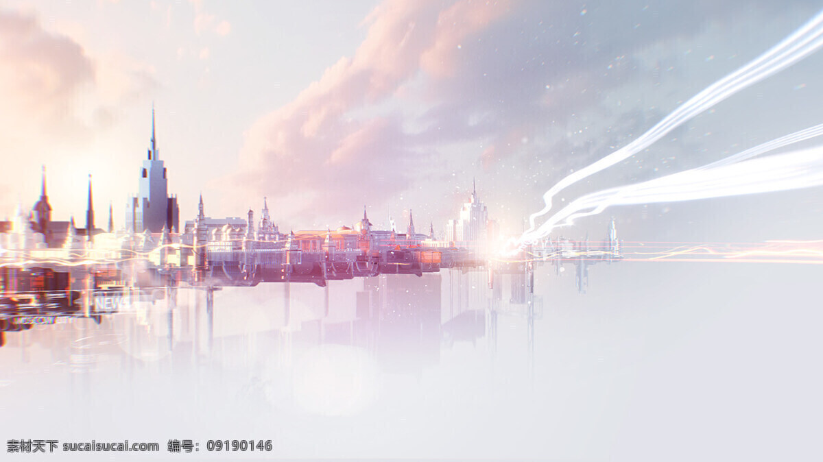 大气 天空 欧式 建筑 淘宝 banner 背景