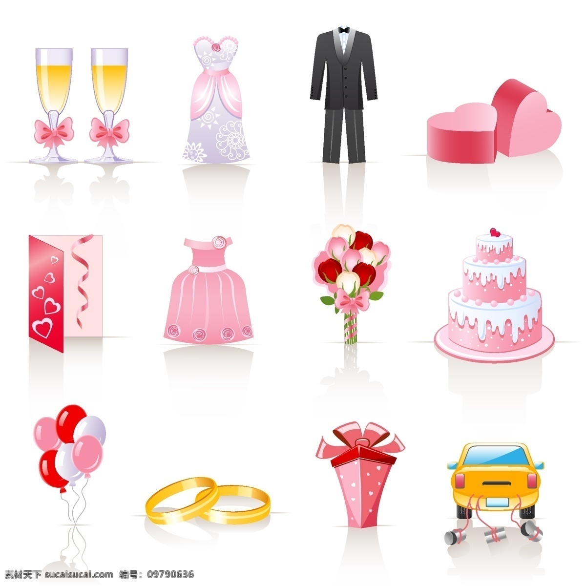 婚庆元素 2012 蛋糕 婚礼 婚庆 婚纱 结婚 戒指 礼服 礼盒 礼物 元素 香槟 矢量 西装 黑西装 喜帖 裙子 鲜花 气球 汽车 喜车 矢量图
