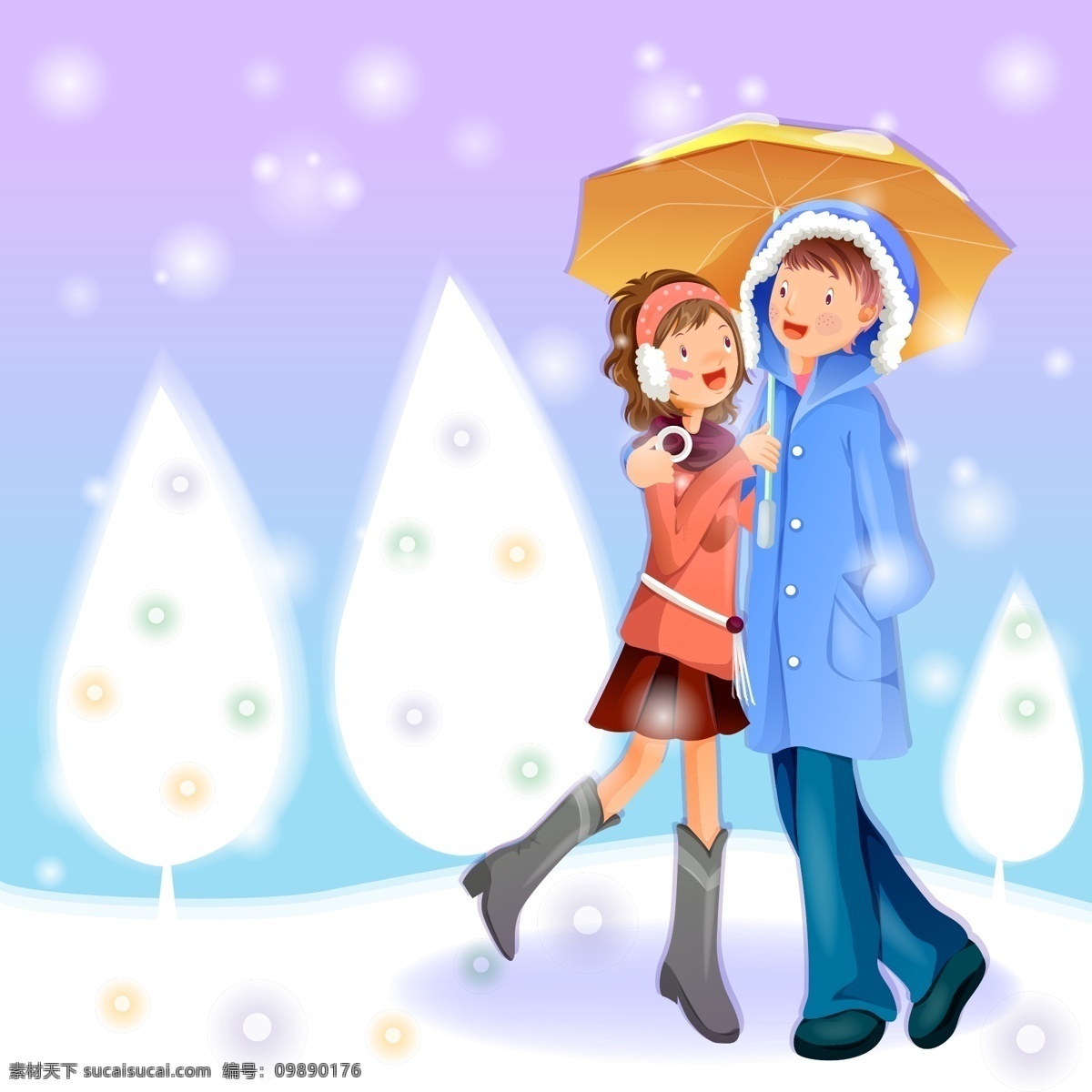 韩国 插画 情人节 情侣 系列 寤 插画集