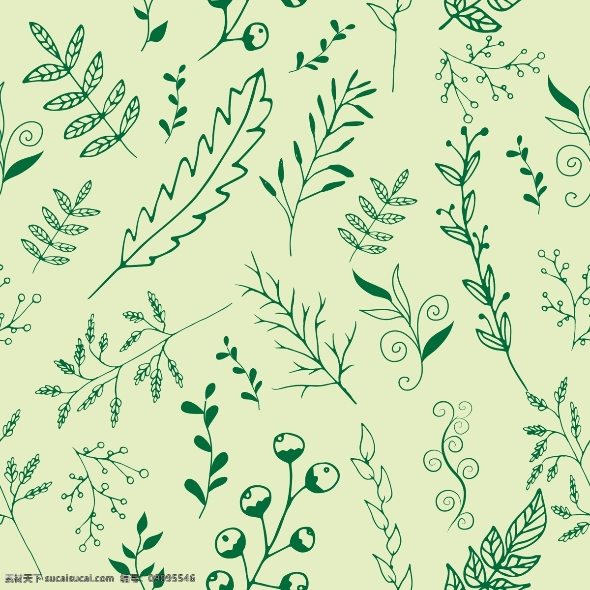 绿色 手绘 植物 叶子 矢量图 广告背景 广告 背景 背景素材 底纹背景 创意 简约 绿色背景 底纹