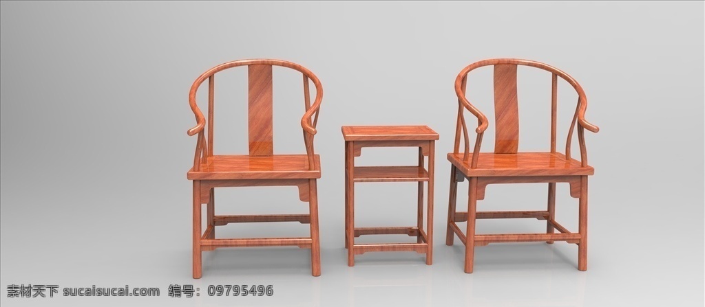 圈椅设计 圈椅 3d 明清 家具 时尚 大气 简洁 3d设计 3d作品 dwg